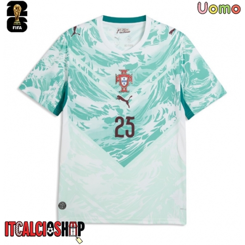 Portogallo Nuno Mendes #25 Seconda Maglia Mondiali 2026 Manica Corta